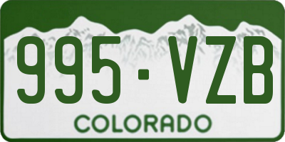 CO license plate 995VZB