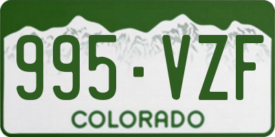 CO license plate 995VZF