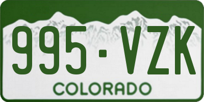 CO license plate 995VZK