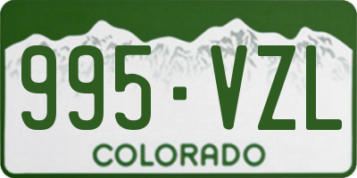 CO license plate 995VZL