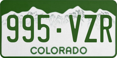 CO license plate 995VZR