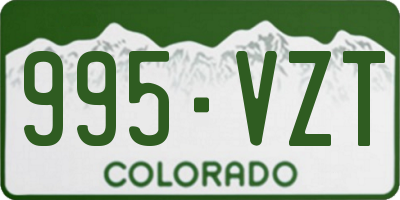 CO license plate 995VZT