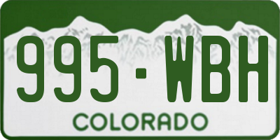 CO license plate 995WBH