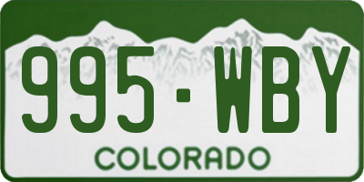 CO license plate 995WBY