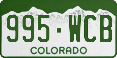 CO license plate 995WCB