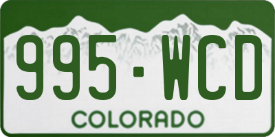 CO license plate 995WCD