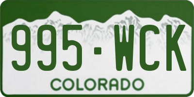 CO license plate 995WCK