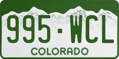 CO license plate 995WCL