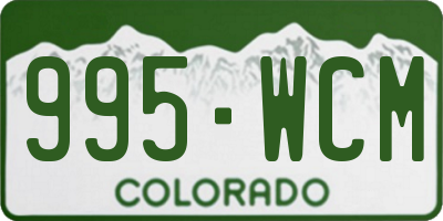 CO license plate 995WCM