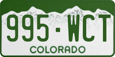 CO license plate 995WCT