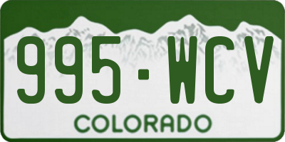 CO license plate 995WCV