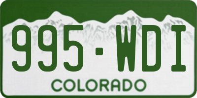 CO license plate 995WDI