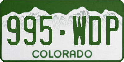 CO license plate 995WDP