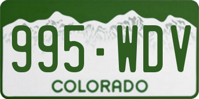 CO license plate 995WDV