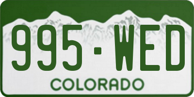 CO license plate 995WED