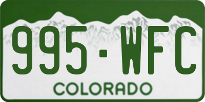 CO license plate 995WFC