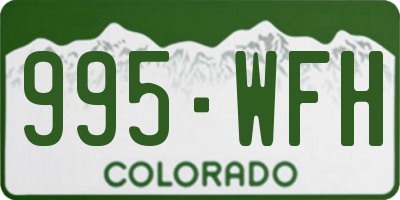 CO license plate 995WFH