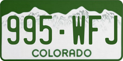 CO license plate 995WFJ
