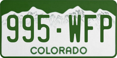 CO license plate 995WFP