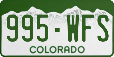 CO license plate 995WFS
