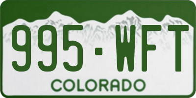 CO license plate 995WFT