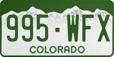 CO license plate 995WFX