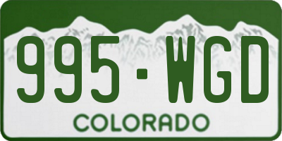 CO license plate 995WGD