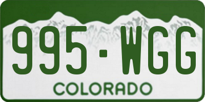 CO license plate 995WGG
