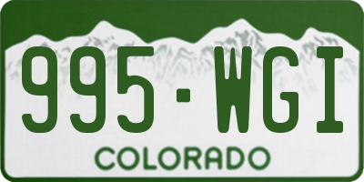 CO license plate 995WGI