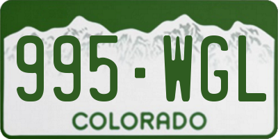 CO license plate 995WGL