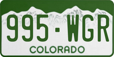 CO license plate 995WGR