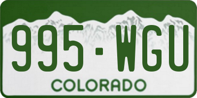 CO license plate 995WGU