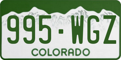 CO license plate 995WGZ