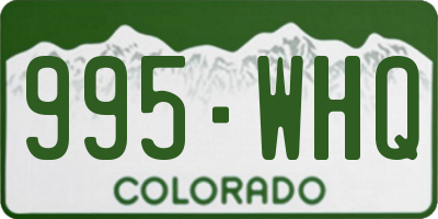 CO license plate 995WHQ