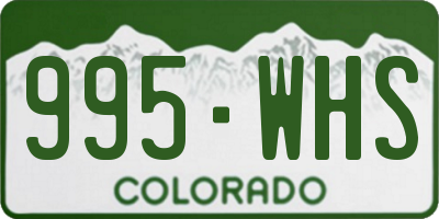 CO license plate 995WHS