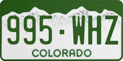 CO license plate 995WHZ