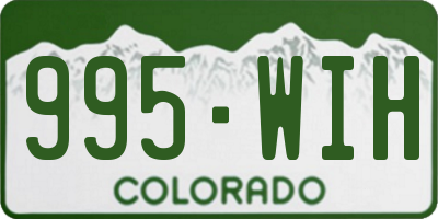 CO license plate 995WIH