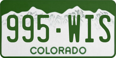 CO license plate 995WIS