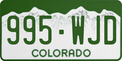 CO license plate 995WJD