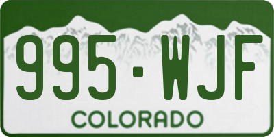 CO license plate 995WJF