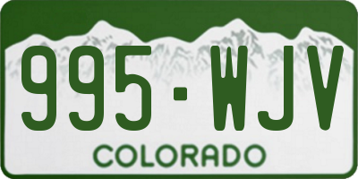 CO license plate 995WJV