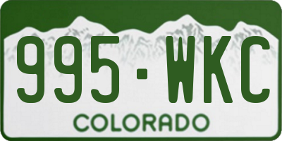 CO license plate 995WKC