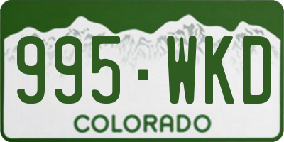 CO license plate 995WKD