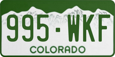 CO license plate 995WKF
