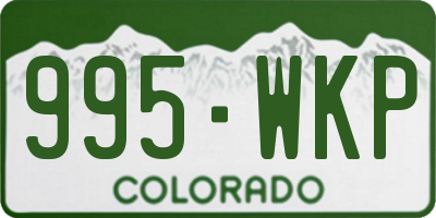 CO license plate 995WKP