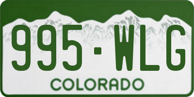 CO license plate 995WLG