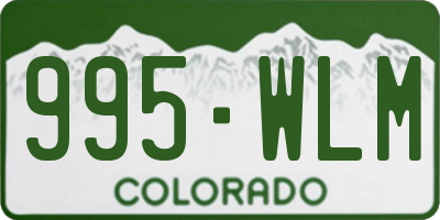 CO license plate 995WLM