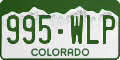 CO license plate 995WLP