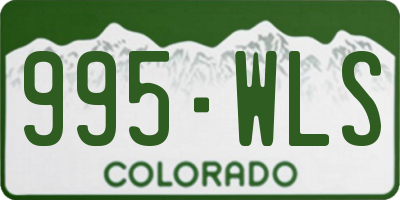 CO license plate 995WLS