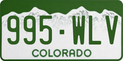 CO license plate 995WLV